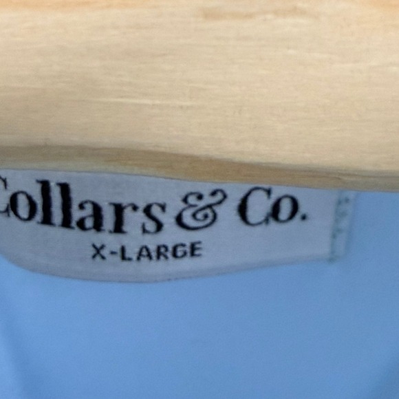 Collars & Co The Original Dress Collar Polo Shirt Mens XL Light Blue Classic NEW - Picture 5 of 10